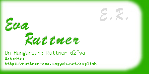 eva ruttner business card